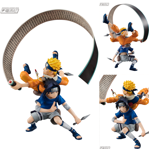 Figurine Naruto Uzumaki et Sasuke Uchiha