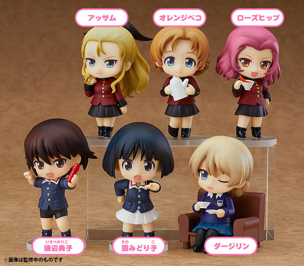 Box de 6 Nendoroid (Assam, Orange Pekoe, Rosehip, Isobe Noriko, Sono Midoriko, Darjeeling) – Girls und Panzer