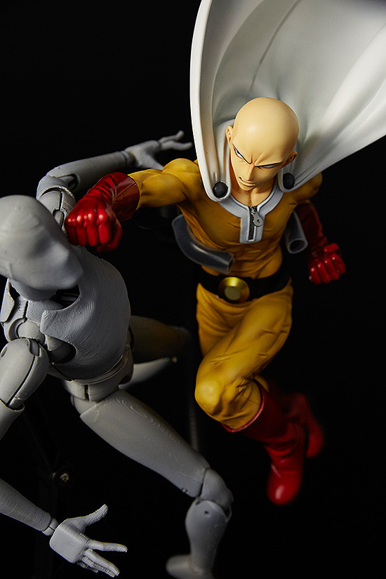 Figurine Saitama Articulée 15 Cm – Décoration Bureau, Collection Anime, Cadeau Pour Fans, En PVC, Avec Accessoires