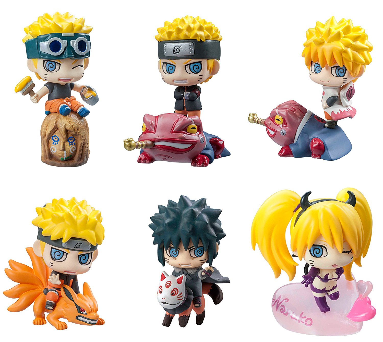Lot de 6 petites figurines Naruto Uzumaki – Naruto Shippuuden