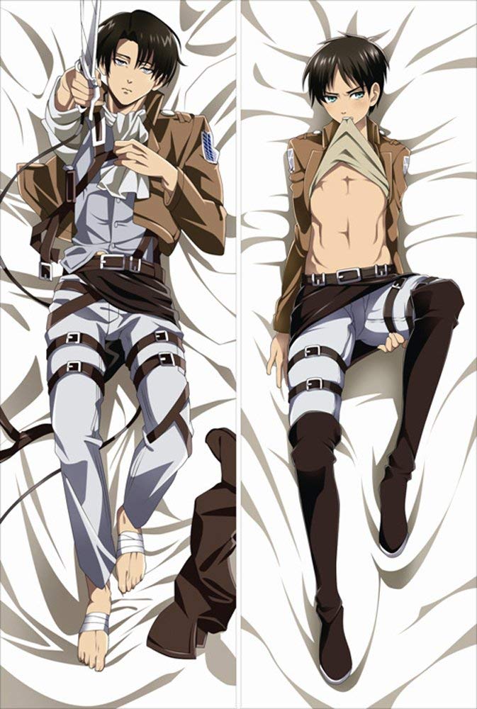 Taie d’oreiller Levi et Eren (150cmx50cm) – Shingeki no Kyojin Taie d’oreiller Levi et Eren (150cmx50cm) – Shingeki no Kyojin